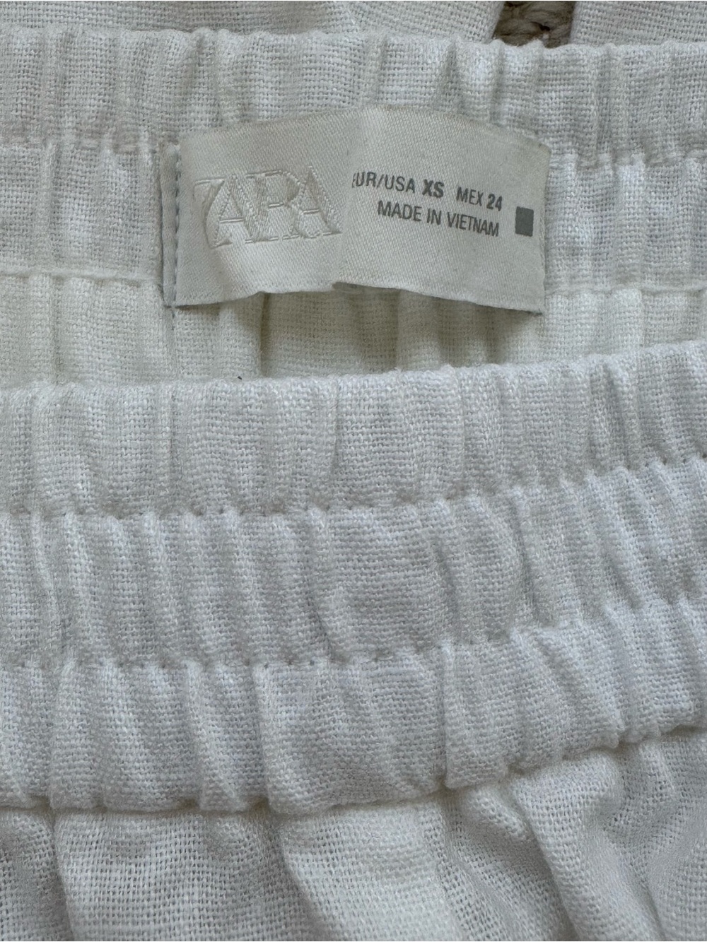 Zara Linen Straight Leg Pants - Oyster
White - Picture 4 of 4